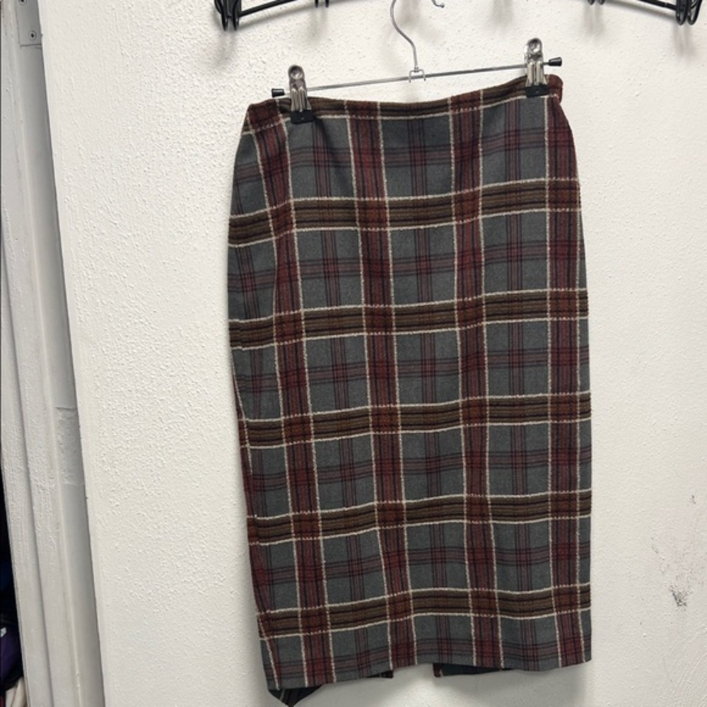 Express Gray and Black Pencil Skirt Knee-Length